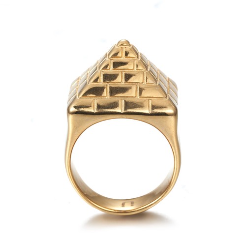 Heavy pyramid ring 18k - ring, gold
