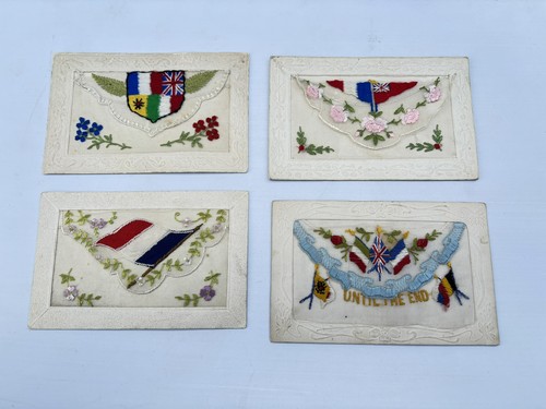 Wwi silk embroidered - wwi, postcards