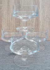 Set Of 4 Retro Glass Sundae