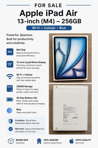 Ipad air 13inch - m4, brand