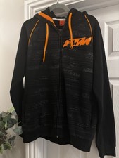 KTM Men’s Genuine Zip Up Black & Orange Powerwear Hoodie Large VGC