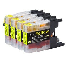 4 Yellow XL Ink Cartridges