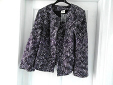 Eastex Size 14 Lavender & Purple Mix Long Sleeve Jacket. New. 5% Wool.