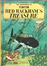 Herge, The Adventures of Tintin; Red Rackham's Treasure, paperback 1993 ex-lib.