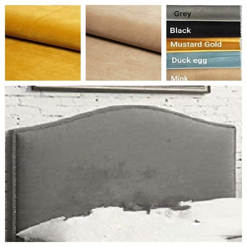 Plush fabric inch headboard - fabric, 30