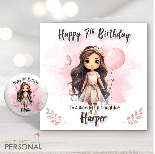 Birthday card personalised - card,