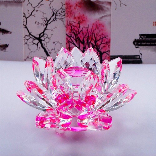 Pink crystal lotus - crystal, flower