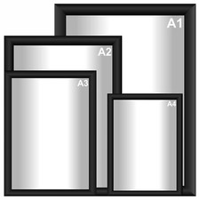 A1/A2/A3/A4  Black Snap Frames Poster Holder Display Retail Wall Notice Board