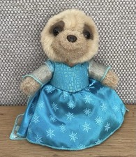 Meerkat movies Disney Frozen Ayana Meerkat soft toy dressed as Elsa - VGC