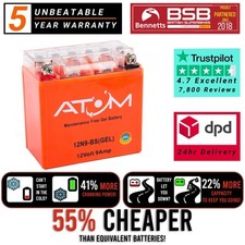12N9-BS Atom Gel Motorcycle Battery for Cagiva Roadster 125 93-99