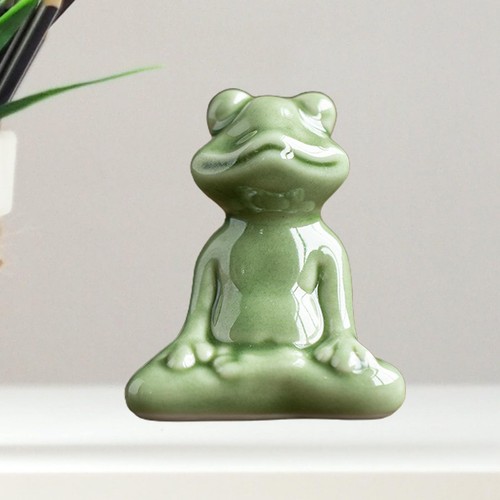Miniature frog figurine tea - figurine,