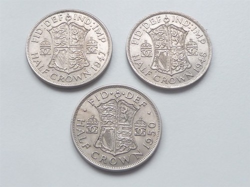 1947 1948 1950 halfcrowns 6 - 1947, 2/6