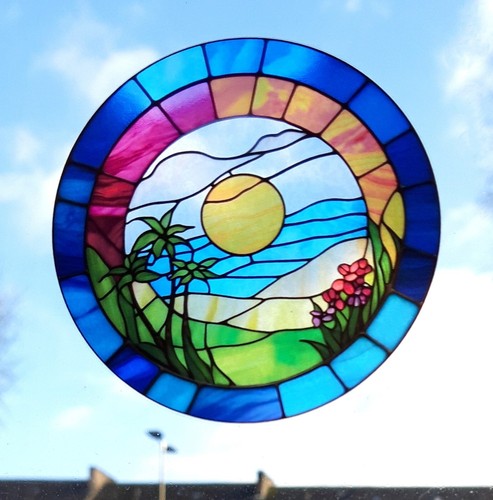 Sunset decorative stained - decorative,