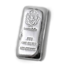 100 Gram Cast Silver Bar by