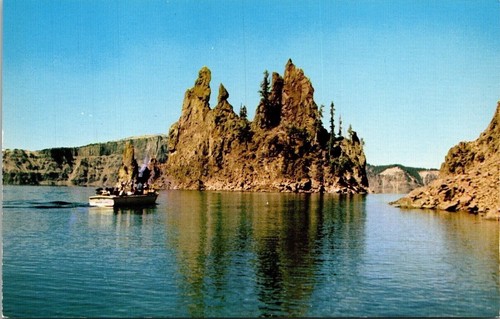 Phantom ship crater lake - lake, boat