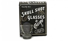Set of 4 Tinted Glass Skull
