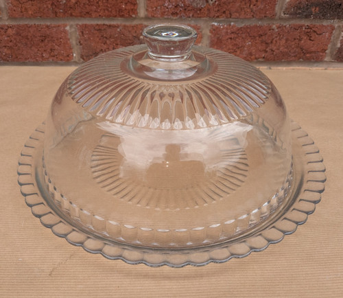 Vintage luminarc glass cheese - vintage,