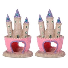  2 Pcs Fish Tank Castle Large