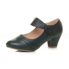 Womens ladies low mid heel