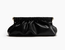 H&M Large Coated Clutch Bag Black Women Handbag - H&M  2025