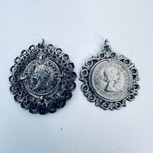Vintage british sixpence - british,