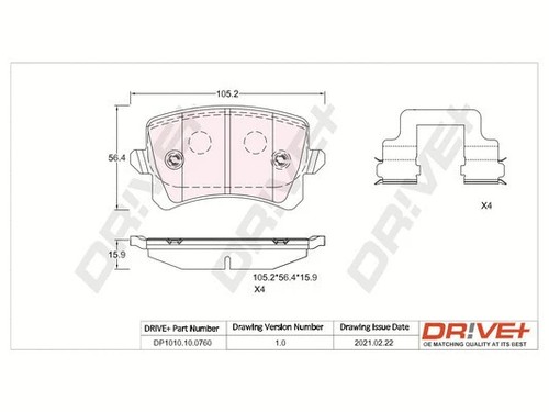 Rear brake pad - rear,