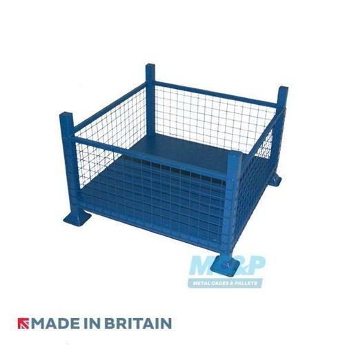 Metal stillage with mesh sides - metal,