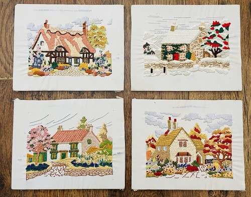Vintage crewel embroidery - crewel,