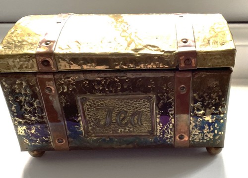 Vintage brass and copper tea - vintage,