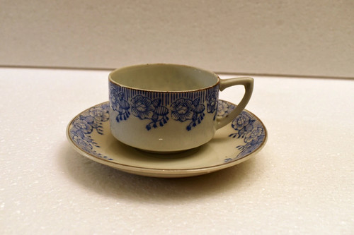 Vintage japanese blue floral - blue,