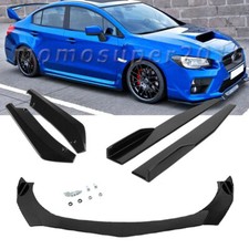 Front Bumper Lip Splitter+ Side Skirt +Rear Lip For Subaru Impreza WRX / STI MO