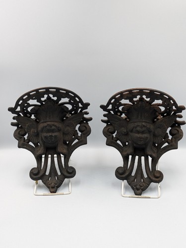 Pair vintage cast iron - of,