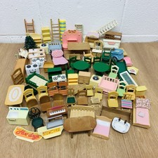Sylvanian Families Furniture Bundle Job Lot Tables, Chairs, Decorative Items