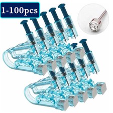 100X Sterile Ear Piercing Gun No Pain Piercer Tool Machine Kit Stud