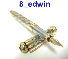 Beautiful Rich Gold overlayed Silver Fountain Pen 765J 