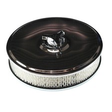 Chrome Air Cleaner 9" Wide x 2" Tall 3-1/16"(80mm) Nikki Carb Paper Element