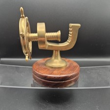 VINTAGE BRASS SHIPS WHEEL