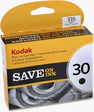 Genuine Kodak 30 Black Ink Cartridge Printer Ink 335 Pages - New/Sealed
