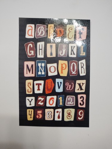 Large alphabet sticker - alphabet,
