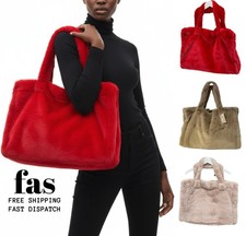 Women Fluffy Tote Shoulder Bag