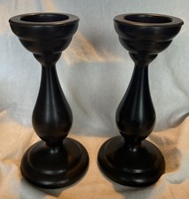 Large IKEA Candlesticks/Holders Dark Brown For Various Candle Types - 10” Tall
