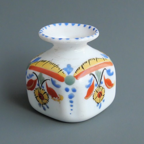 Inkwell enamelled opaline - enamelled,