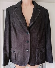 Oscar B ladies jacket size 16 black with white stitching