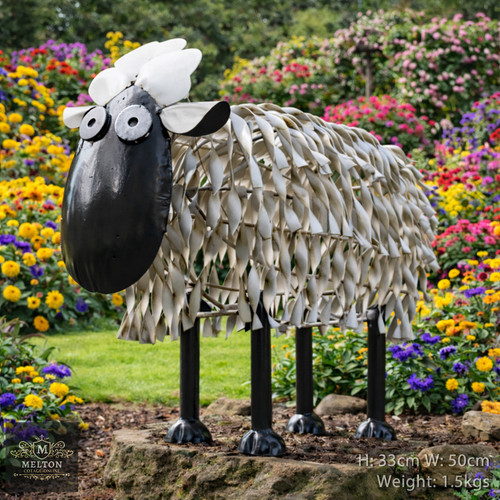 Metal garden sheep 50cm - garden,