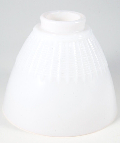 White opal milk glass - white, 6"