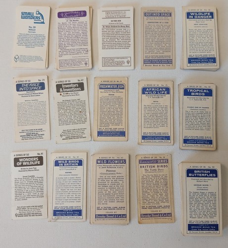 Vintage brooke bond tea cards - bond,