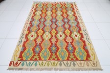 6x8 ft Geometric Wool Kilim