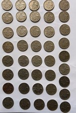 Vintage Sixpence Coins 6 Pence 1954 to 1967 Job Lot Of 42 Coins Queen Elizabeth
