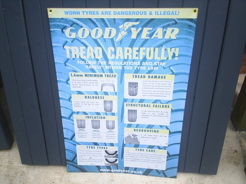 Goodyear tin tyre sign - tyre, large