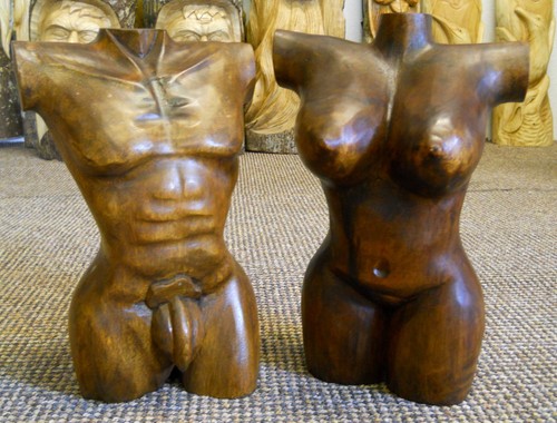 Wooden abstract statue - abstract, figure